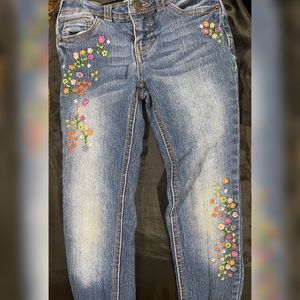 Girls embroidered jeans